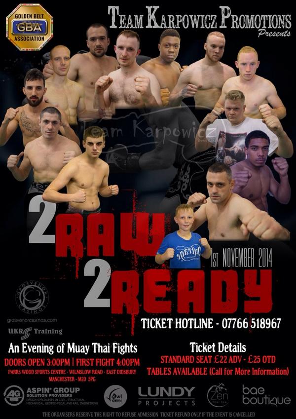 2Technicalmt's tweet photo. The next best thing to hit #Manchester since sliced bread!! 2Raw2Ready 01.10.14 £22 Tickets #MuayThai are you there? http://t.co/xxrj16H4tO