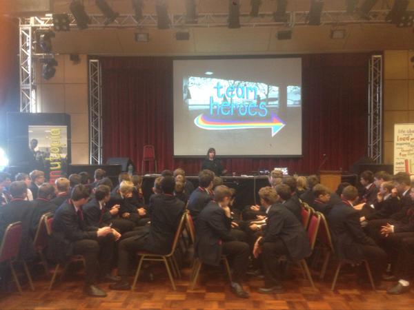 humanutopia's tweet image. Lauren inspiring a new crop of heroes at William Parker academy:
#puttingpeoplefirst #heroesjourney