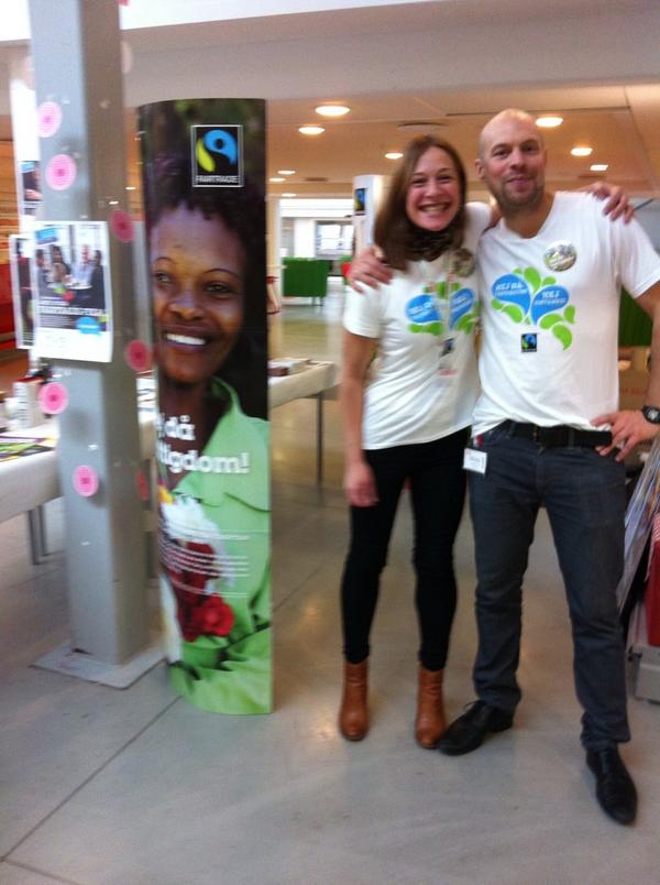 Nu har årets #fairtradechallenge fika startat på #ICAs kontor i Solna. Charlotte &amp; Mikael är taggade! #icataransvar