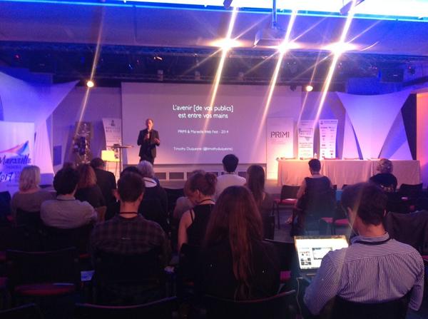 priminews's tweet image. Keynote @TimothyDuquesne à la fois viewer &amp;lt;&amp;gt; broadcaster &amp;lt;&amp;gt; producer &amp;lt;&amp;gt; creator - #MarseilleWebTalks #futureofpixels