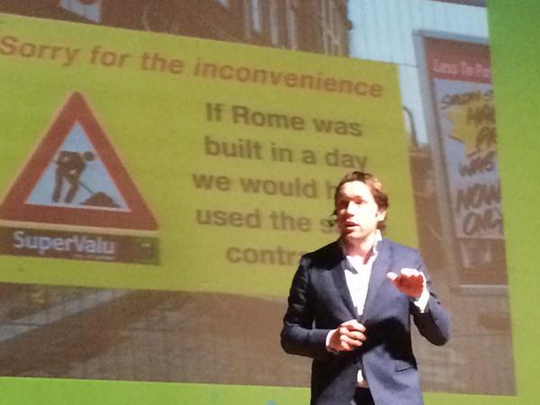 lopezsalaberry's tweet photo. “If Rome was built in a day we would have used the same contractor” great presentation by @jasparroos #NBAME14 http://t.co/6Qp2u763Xy