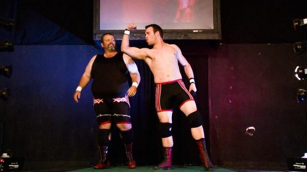 RetroRandyPrice's tweet photo. Moments before becoming an 8-time tag team champion with .@CoachGaryTool. It must suck to be @TheImageofFear ! http://t.co/n7ayotOojh