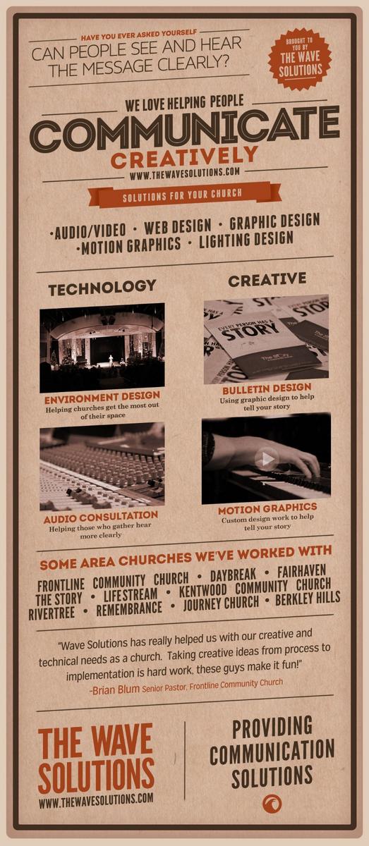 wavesolutionsgr's tweet photo. Here is a flyer that we created to highlight some of the ways we can assist churches. Feel free to spread the word. http://t.co/0GBHTTR6Ic