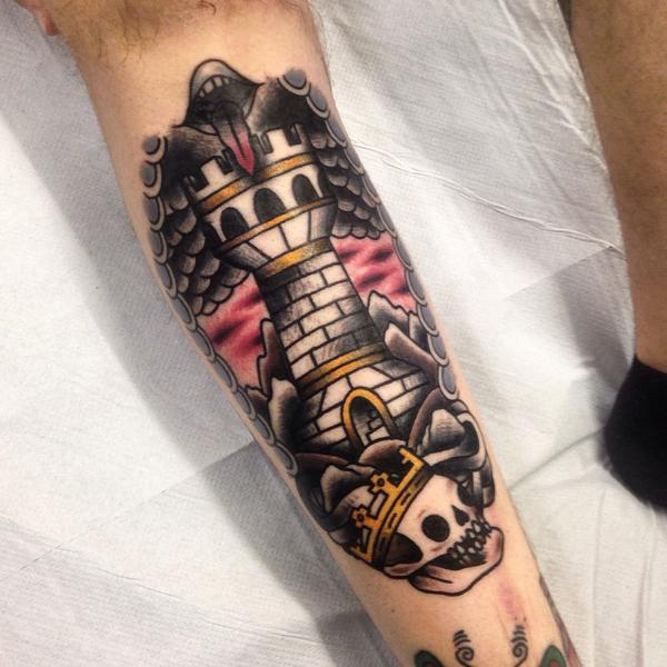 Castle  Tattooed by me saintmouse at Old Habits London  rtattoo