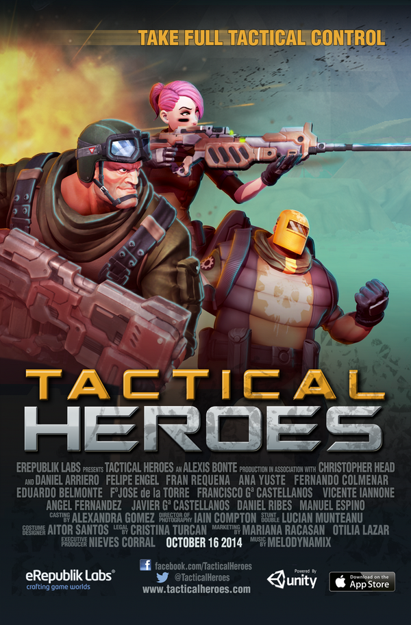 Ready for battle? #TacticalHeroes now available worldwide bit.ly/1CoF5aa RT 4 chance 2 win Poster