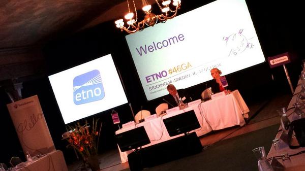 connecteuropex's tweet photo. TeliaSonera's Frenning opens ETNO's 46th General Assembly. Stay tuned for official news later tonigh! #46GA http://t.co/woebndJtsO