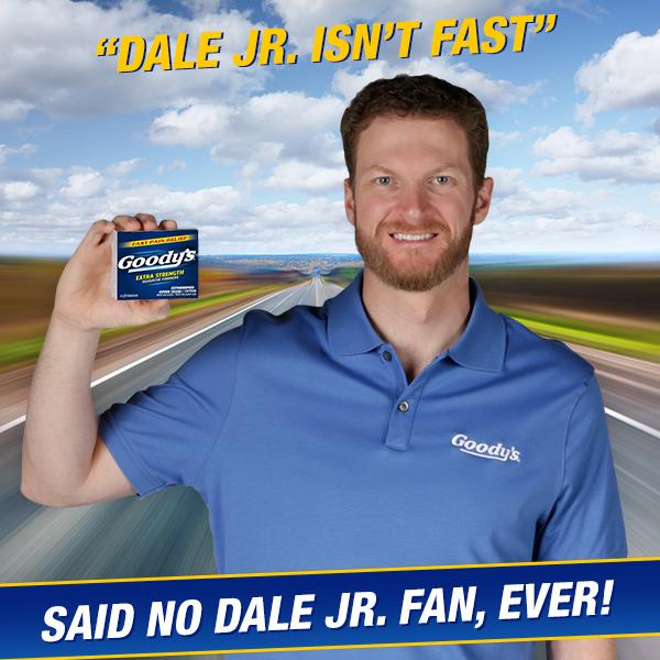 GoodysPowders's tweet photo. RT if you’re a @DaleJr fan because he is #fast like #GoodysPowder. http://t.co/N9cPdmg3qB