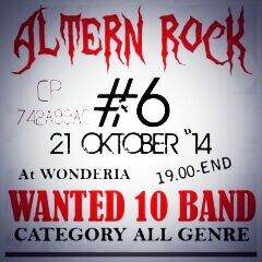 ©HCS ALTERNROCK N'METAL #6©
 21' okt 2014 at.Wonderia
 WANTED 10 BAND 
CP:742A99AC
tlpn:082155790909
-----FREE-----