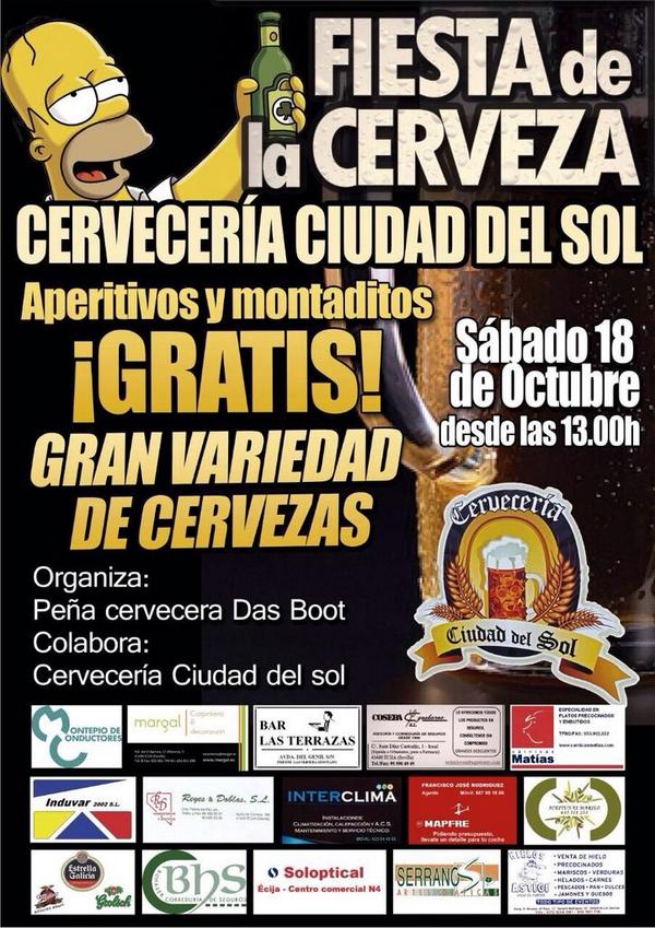 LccLidia's tweet photo. Fiesta cervercera este sabado de la peña das foot en cerveceria ciudad del sol calle arroyo a partir de la 13:30!! http://t.co/tSIKr40ZUD