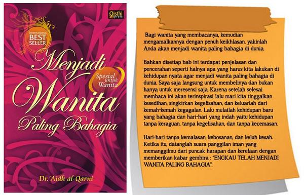 surgabuku's tweet photo. "Menjadi Wanita Paling Bahagia" Terbaik tuk muslimah. Rp 65.100 (hemat 7%) Pesan SMS 085793913300 http://t.co/ljAmsV0fQS