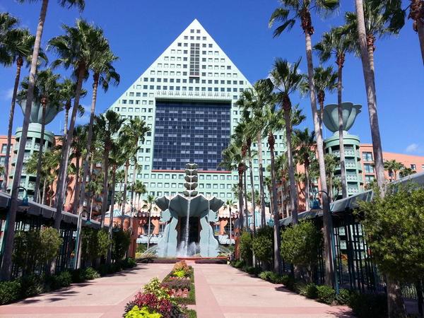 _Larry's tweet photo. The Dolphin Hotel at Disney. Our view from the Faro reception. http://t.co/YeHKqwq64A