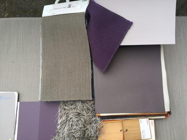 Twee kleur/materiaal voorstellen voor nieuwe zithoek. #interieuradvies #kleur