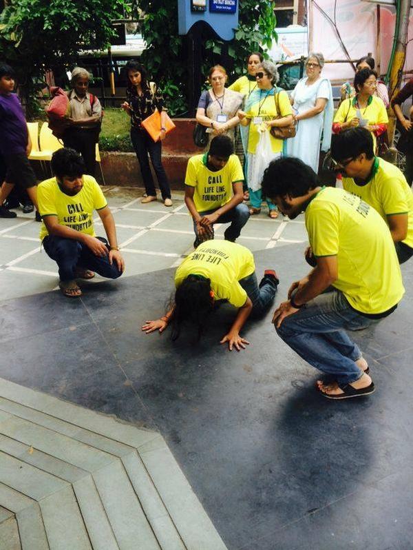 World Suicide Prevention Day - Samaritans, Mumbai 
conduct an awareness drive - street play befrienders.org