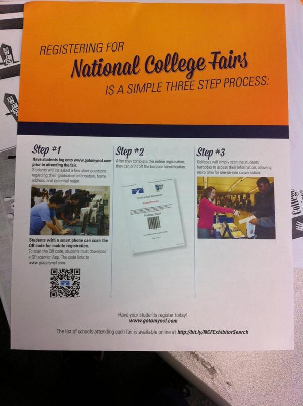 yearbookit's tweet photo. Students! Go to the college fair Sunday! http://t.co/0CTdvdXDiZ