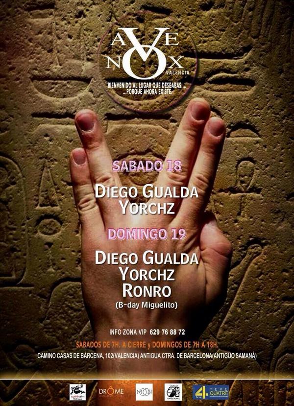 miriamborja1978's tweet photo. Cartelazo para este finde en Ave Nox
Sabado 18
#Yorch 
#Diego Gualda
Domingo 19
#Yorch
#Diego Gualda
#Ronro
Lista Vip http://t.co/B09a1qr0NB