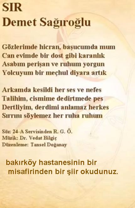 SIR/Gözlerimde hicran başucumda mum
Can evimde bir dost gibi karanlık
Asabım perişanVEruhum...
youtube.com/watch?v=SCNcLh…