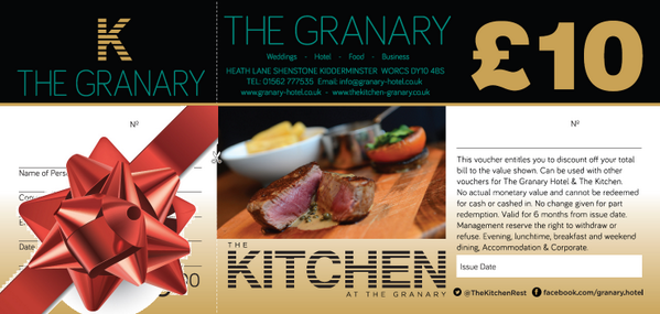TheKitchenRest's tweet image. Treat someone this Christmas with our Gift Vouchers, call us on 01562777535 or email us on info@granary-hotel.co.uk