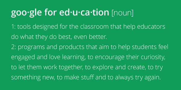 GoogleForEdu's tweet image. We strive to go beyond the standard definition of learning. What does #GoogleEdu mean to you? Happy #DictionaryDay!