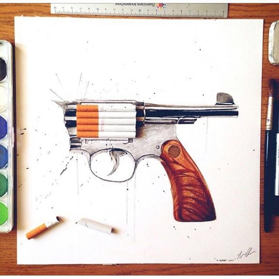 DrawingX's tweet photo. Smoking kills 🚬🚫 ' http://t.co/nOjl6hMSX5