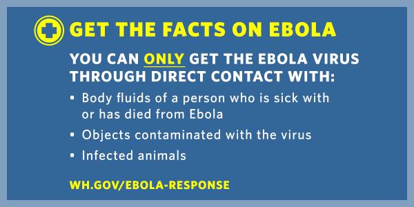ObamaWhiteHouse's tweet photo. "It is not like the flu. It is not airborne." —President Obama on #Ebola: http://t.co/T6b7NnZu0k http://t.co/ibp8Zau97X