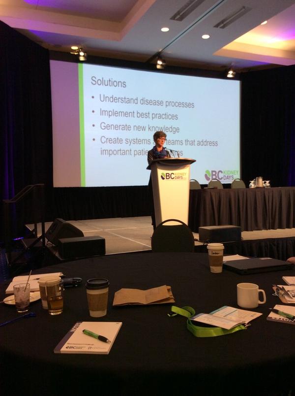 BCRenal's tweet photo. Dr.Adeera Levin: the art of #kidney care is taking the science and applying it with empathy and soul #BCKD http://t.co/RIPbr5pdgZ
