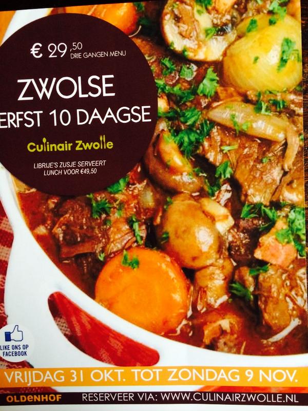 Van 31 okt t/m 9 nov @HotelFidder <a href="/BonneFemme038/">Nancy Fermont</a> <a href="/cantinacuca/">La Cucaracha</a> <a href="/DaNiniZwolle/">Da Nini</a> <a href="/Agnietenberg/">De Agnietenberg</a> <a href="/LasRosasZwolle/">Hendrik Las Rosas</a>