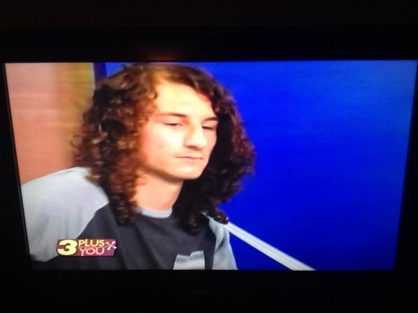 meganlbrantley's tweet photo. He's famous! @TrevorB6514 #3plusyou http://t.co/QCI4LJS9d3