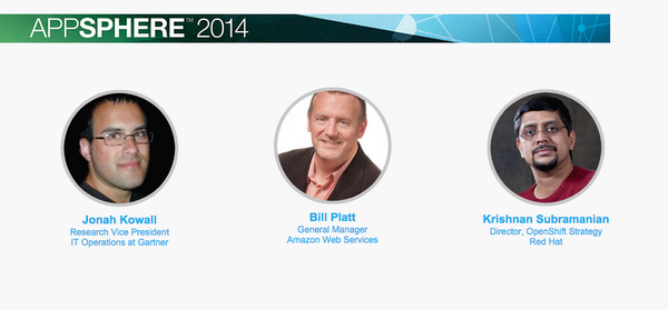 AppDynamics's tweet photo. Speakers from @Gartner_inc, @amazon and @openshift will be at #AppSphere14. Will you? http://t.co/53YyETzWc1 http://t.co/iO7sDIpMTI