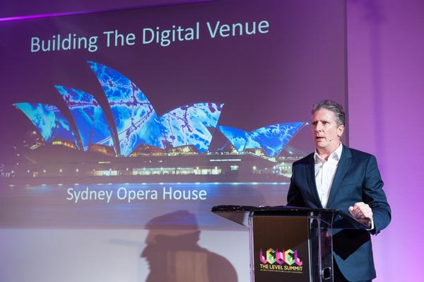 TheLevelSummit's tweet photo. Truly inspirational! David Claringbold of @SydOperaHouse - the digitally connected venue #LVL14 Thanks for joining us http://t.co/ZXmB2fERHT