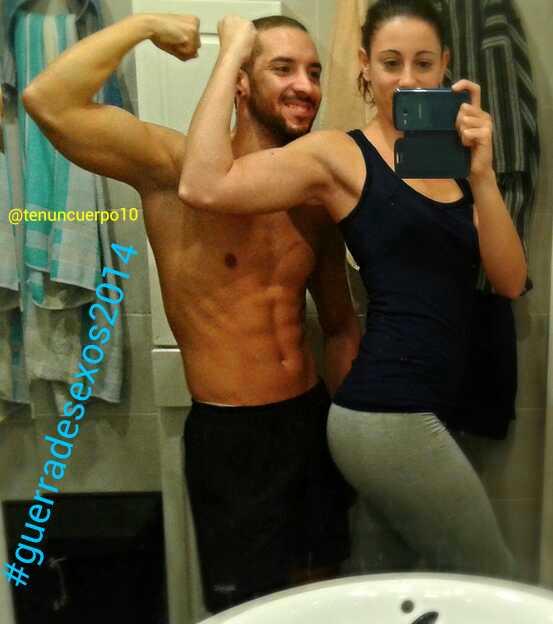 _g_e_l_e_n_'s tweet photo. Un poco de postureo antes de pisar el templo. #ModoGymOn #fitnessenpareja #love #guerradesexos2014 @Tenuncuerpo10 http://t.co/tCyvMRYSyO