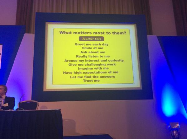 TidalTSA's tweet photo. Sir John Jones great keynote, this slide sums up what all children want #NAHT2014 http://t.co/QmWyXzb3pE