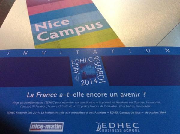 EDHEC_BSchool's tweet photo. #EDHEC RESEARCH DAY 2014: la recherche de l'EDHEC au service de l'Economie : 1000 inscrits ! http://t.co/QvPrGM8m49