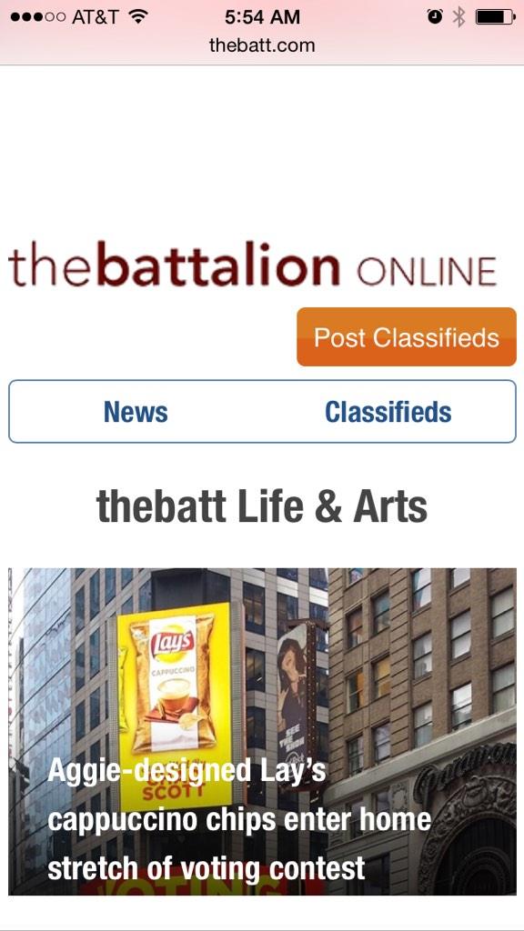 SaveCappuccino's tweet photo. #CappuccinoChips in the Battalion! Whoop!! Thanks a Million and Gig 'em!!! #savecappuccino http://t.co/x4WbBEmtXC