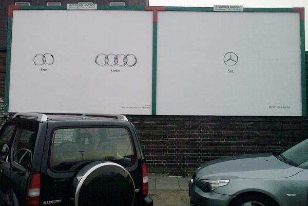 aslisirin's tweet photo. 😂👍“@marketingholmes: Mercedes-Benz'den Audi'nin 'Evlilik - Aşk' reklamına efsanevi gönderme: 'Sex' http://t.co/YKZNeTi854”