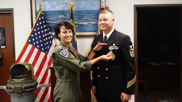 NRDRaleigh's tweet photo. Chief Ward checked out of our command. He's headed to NRD San Diego. CDR Hinderer pinned Ward with a NAM. Congrats! http://t.co/MFy1xZPPeI