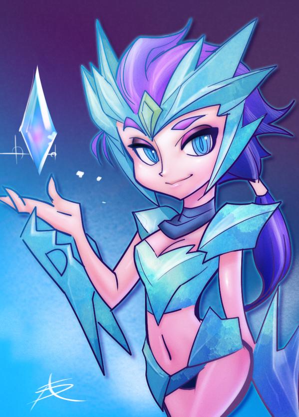 LeagueofFandom's tweet photo. Frozen Shyvana! By ファントムⅨロウ~ファントムⅨロウ #leagueoflegends #shyvana #fanart http://t.co/6a0uQEby8s