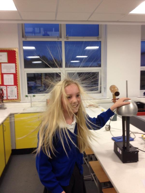 HillWalker70's tweet photo. Emily with wild hair😜 looking at high schools for next year #vandergraff xx http://t.co/xuiJI7Aun9