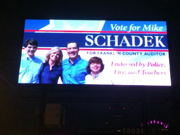 voteschadek's tweet photo. Billboards are up! Favorite if you have seen us around town. http://t.co/mds09x2b6J