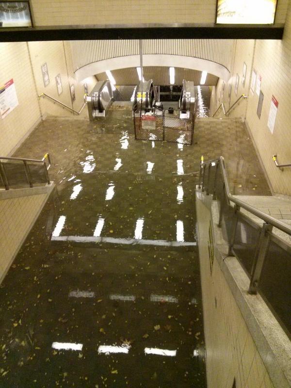JWagstaffe's tweet photo. MT @soda_jo: Flooding in the 'hood. Avoid Yonge &amp; Lawrence altogether. #floodtoronto #ttcalerts http://t.co/1ZraFs3MEp