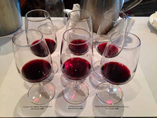 Yaffler's tweet photo. Stars of @liffordBC Bdx seminar &amp; tasting were 07 Haut-Bailly, 07 d'Agassac, 10 Haut-Vigneau. 09 Pichon Baron. Magic http://t.co/lRRJMfhOV8