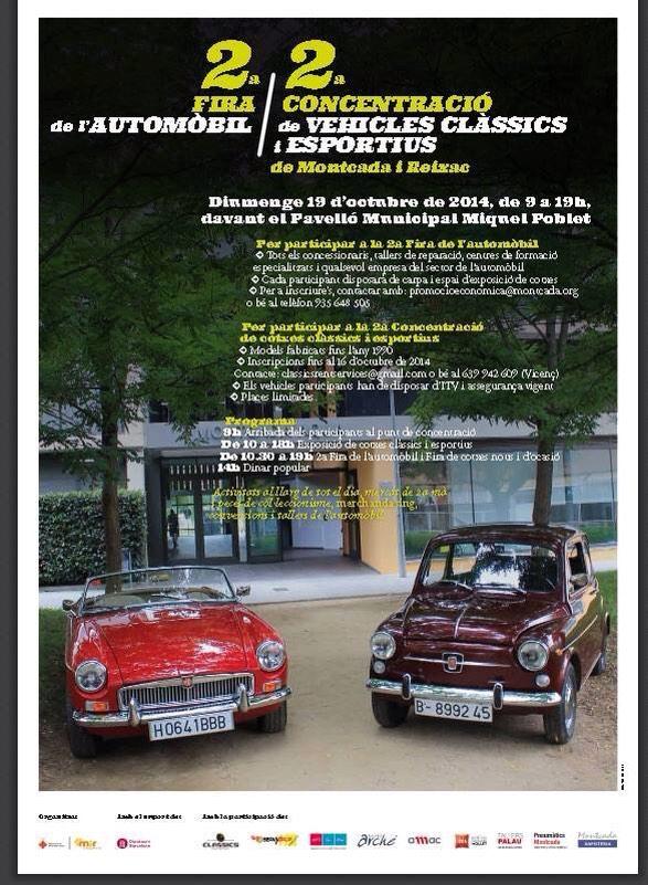 classicspskllns's tweet photo. Fira i concentració de clàssics, diumenge a Montcada i Reixac! http://t.co/pu03FTdUtA