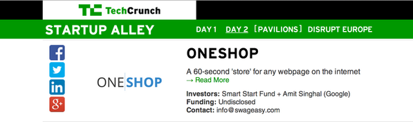 swageasyapi's tweet photo. @SiriusProgramme Happy to share that we've been selected to present at @tcdisrupt. Thanks for bringing us to the UK. http://t.co/IrvdMRDoLh