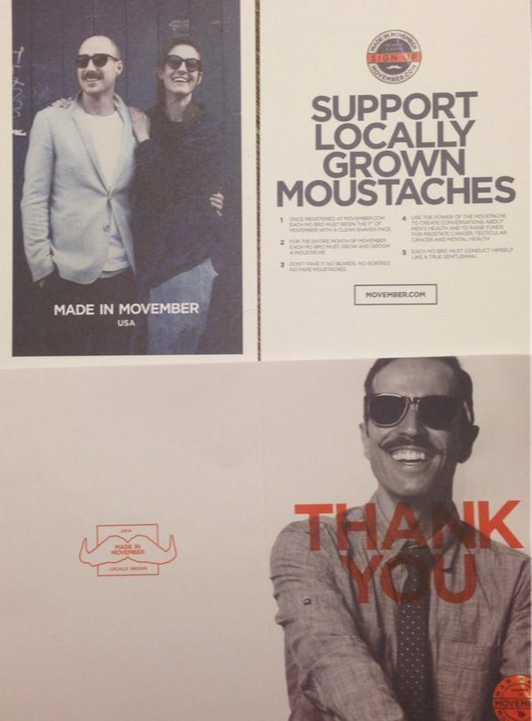 SarahJReports's tweet photo. #Movember #monexus #mobro #sobro #menshealth #nyc check out http://t.co/AwZ972w8ih to learn more #mustache #dapper http://t.co/VPGIGPcqJA