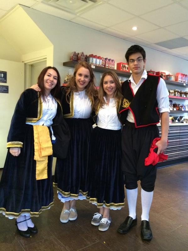 alnbrookes's tweet photo. #GreekCommunity of #Toronto Dancers R ready 4 #STWM #MarathonFlame celebrations! May #SpiritOfMarathon inspire us all http://t.co/AIy6NcSIGA