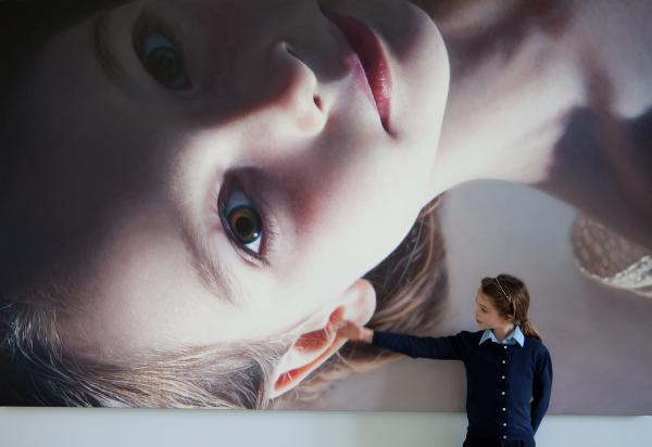 ___awesomesauce's tweet image. Head of a Child, hyper-realism by Gottfried Helnwein helnwein.com #artists #paintings