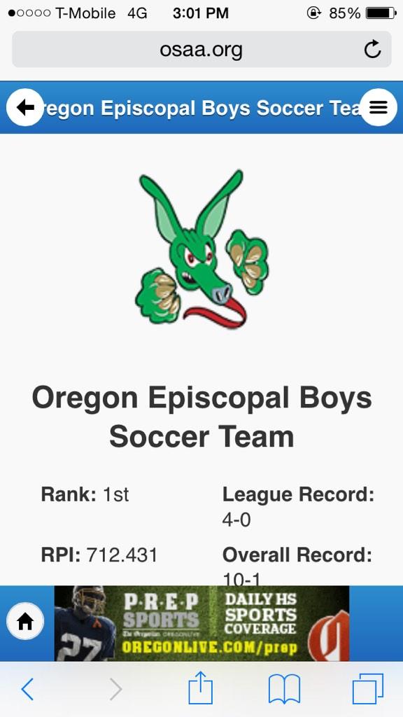 OESSpirit's tweet photo. OES Soccer on the rise taking both the boys' and girls' number 1 spot in state #AardvarkTilIDie http://t.co/lTp1nNE3HN
