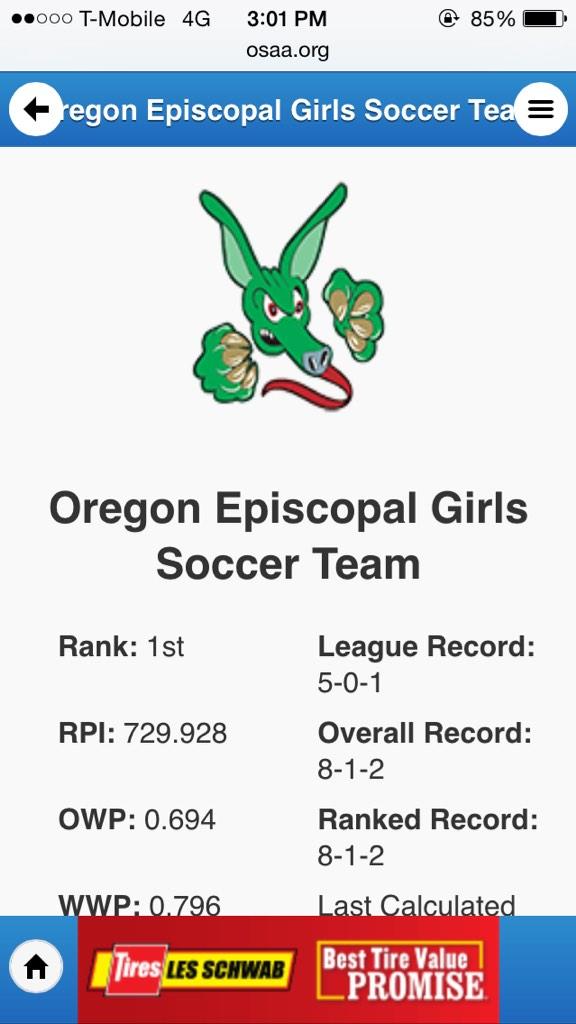 OESSpirit's tweet photo. OES Soccer on the rise taking both the boys' and girls' number 1 spot in state #AardvarkTilIDie http://t.co/lTp1nNE3HN