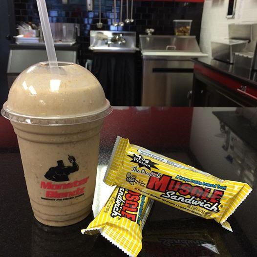 MuscleFoodsUSA's tweet photo. The perfect combination at @MonstrNutrition !! #musclesandwich #fitness #snack #protein http://t.co/dGCaQ10NHO