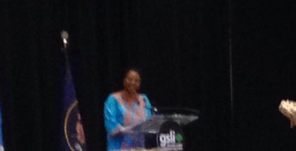 tessa1888's tweet photo. "The greatest hunger is hunger for a meaningful life!"
-Dr. Tererai Trent #GSLI #SLC14 #GirlScoutNationalConvention http://t.co/dQ69DdPB3q