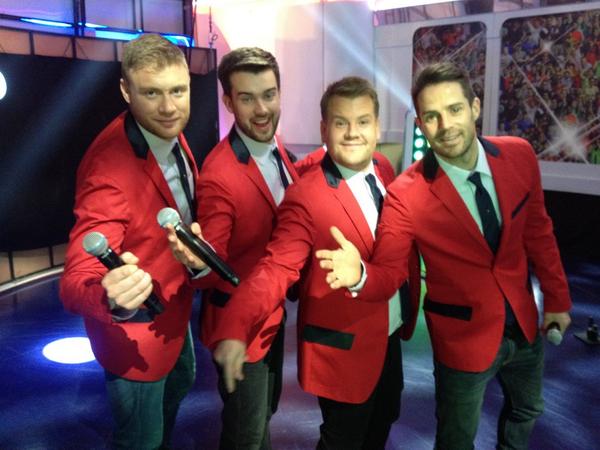 jackwhitehall's tweet photo. Cheeky backstage picture from this weeks league of their own. It was so fun to film this one! http://t.co/wzEvwTc84D